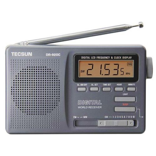 Карманный радиоприемник с цифровой шкалой​ Tecsun DR-920C (export version) blue grey