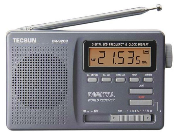 Карманный радиоприемник с цифровой шкалой​ Tecsun DR-920C (export version) blue grey