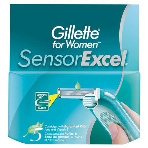 Сменные кассеты Gillette for Women Sensor Excel, 2 лезвия, 5 шт.