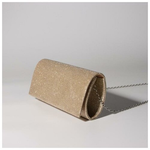 фото Сумка женская, отдел на клапане, длинная цепь, цвет золотой mikimarket