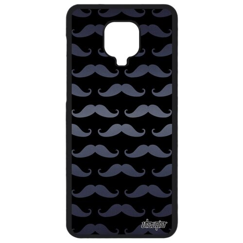 фото Защитный чехол для мобильного // xiaomi redmi note 9 pro // "усы" месье дизайн, utaupia, черный