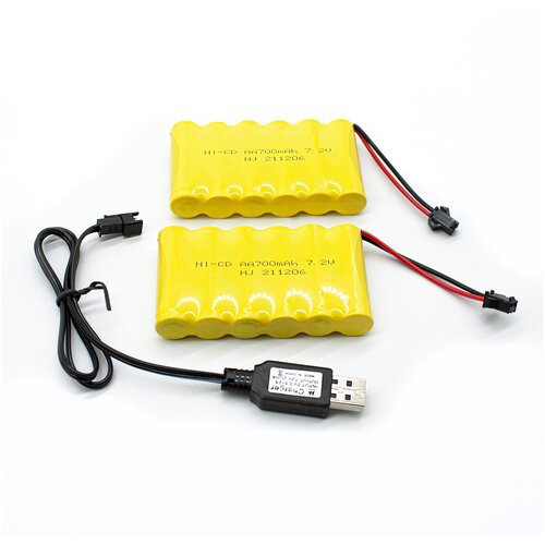 2 аккумулятора 7,2 V 700 mAh + зарядное устройство