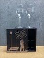 Подарочный набор, Фужер, Бокал для вина с гравировкой, надписью "Бухни с женой; Бухни с мужем"