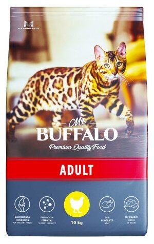 Mr. Buffalo ADULT сухой корм с курицей 10кг для кошек - фотография № 17