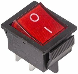 Выключатель клавишный Rexant ON-OFF красный с подсветкой (250В 16А (4с)) (RWB-502, SC-767, IRS-201-1) {36-2330-1}