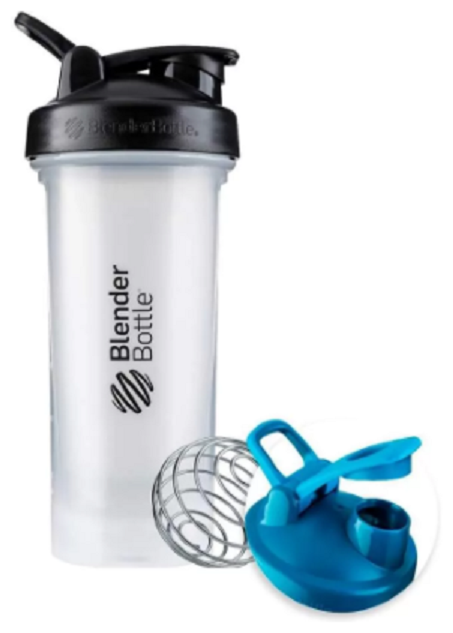 BlenderBottle Шейкер Classic V2 828 мл (BlenderBottle) Прозрачный с черной крышкой