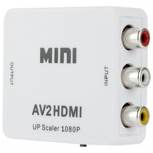 Конвертер переходник из AV в HDMI (AV2HDMI) / белый rca av hdmi совместимый преобразователь высокого качества hd 1080p av 2 адаптер для тв x box ps4 pc dvd проектор av в hdmi совместимый