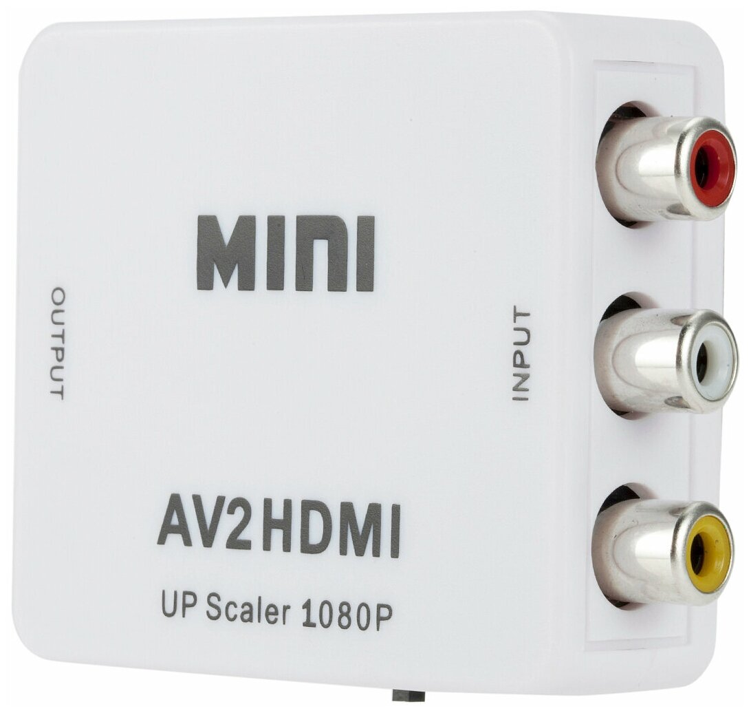 Конвертер переходник из AV в HDMI (AV2HDMI) / белый