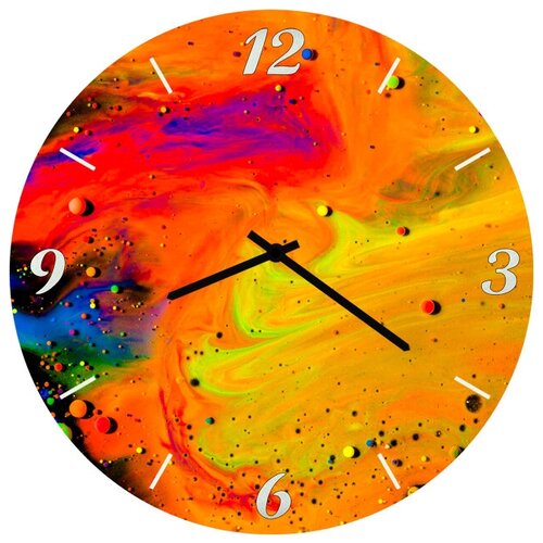 фото Svs настенные часы svs 4001794 краски с пузырьками
