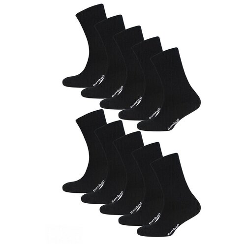 Термоноски мужские Status бамбуковые, 10 пар, цвет черный, размер 25