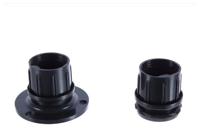 фото Комплект опоры барной стойки для трубы 50 мм, цвет чёрный, применяется для монтажа ножек столов, барных стоек и вертикальных кухонных рейлингов