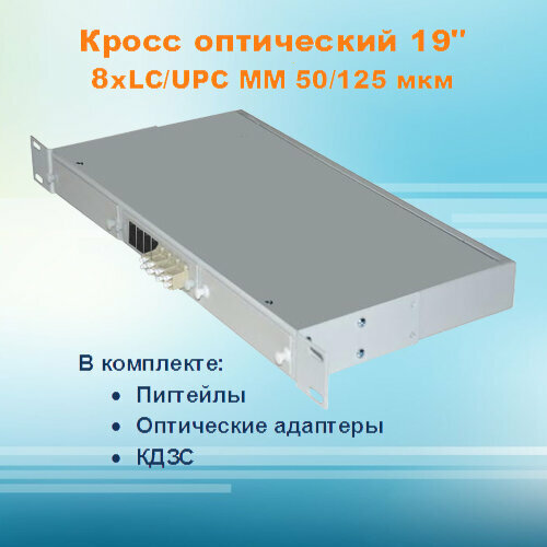 Кросс оптический стоечный СКРУ-1U19-A8/48-LC-MM50 (укомплектованный)