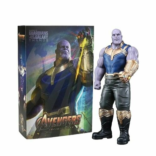 HRO-35 Фигурка игрушка для мальчика Мстители Танос 33см, Супергерои Marvel Avengers Thanos фигурка танос со светозвуковыми эффектами 30 см фигурка супезлодея комиксов таноса с подвижными конечностями свет звук thanos мстители