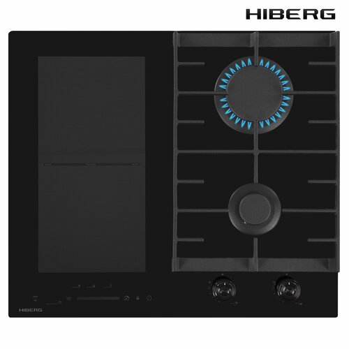 Комбинированная варочная поверхность 58,5*51 HIBERG i-VM 6021 B Черное стекло