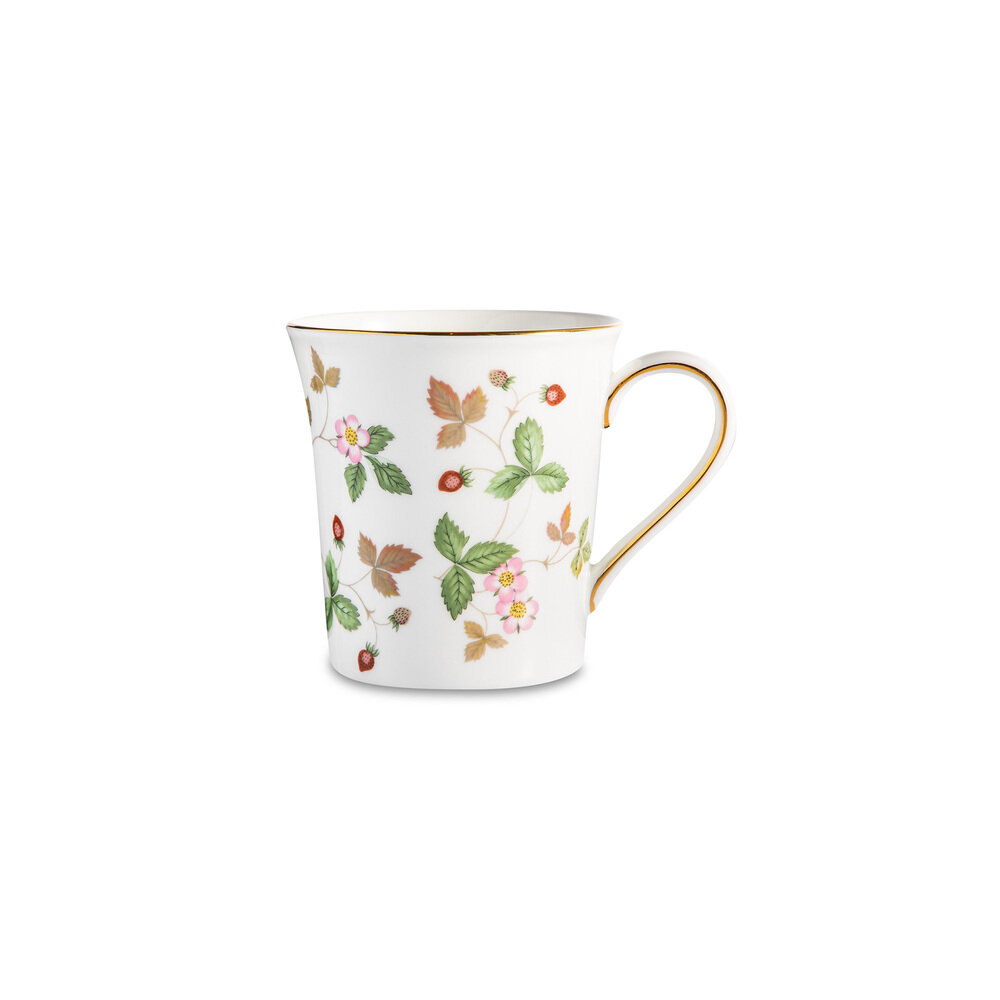 фото Кружка из костяного фарфора Земляника, 270 мл, декор/белый, серия Wild Strawberry, Wedgwood, WGW-50105505009