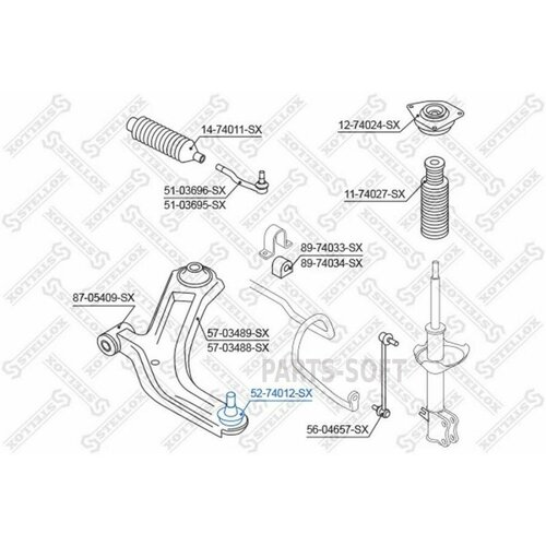 STELLOX 5274012SX 52-74012-SX_опора шаровая!\ Nissan Micra K12E all 03>