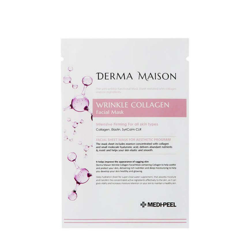 Антивозрастная тканевая маска с коллагеном Medi-Peel Derma Maison Wrinkle Collagen Facial Mask 23ml