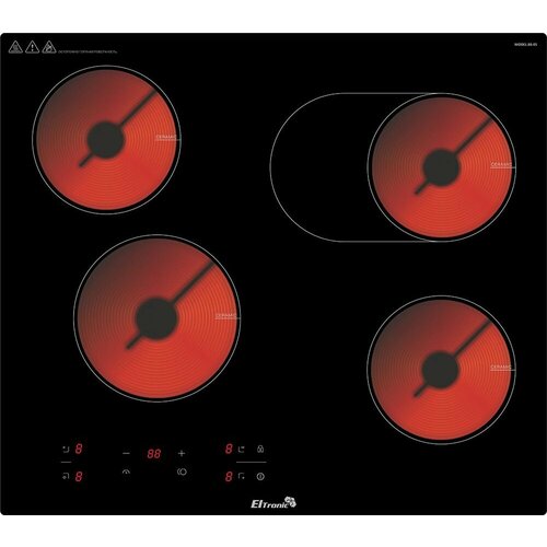 Варочная панель электрическая ELTRONIC (88-05) 4 конфорки (черная)