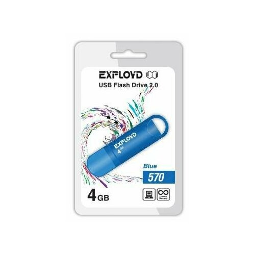 Флешка Exployd 4GB-570-синий 4 Гб Abyss Blue