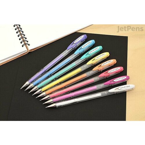 3 штуки/один цвет - Гелевая ручка Uni-Ball Signo UM-120 Angelic Colour (пастельные цвета) шарик 0.7 мм/линия 0.45 мм (Пастельно-оранжевый)