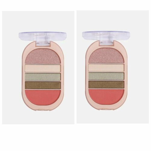 Farres cosmetics Набор косметический 3в1 ТениХалайтерРумяна тон 04 2 шт 645₽