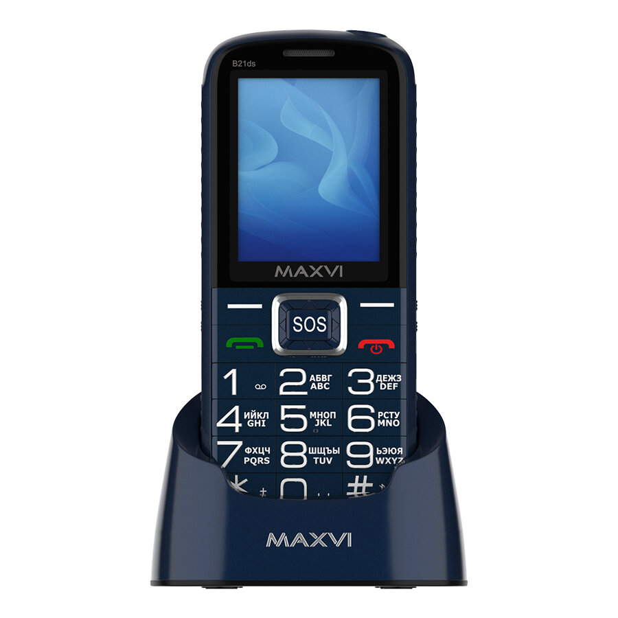 Мобильный телефон MAXVI B21ds BLUE (2 SIM) - фото №2