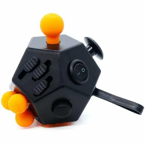 Антистресс кубик Fidget Cube 12 сторон Черный