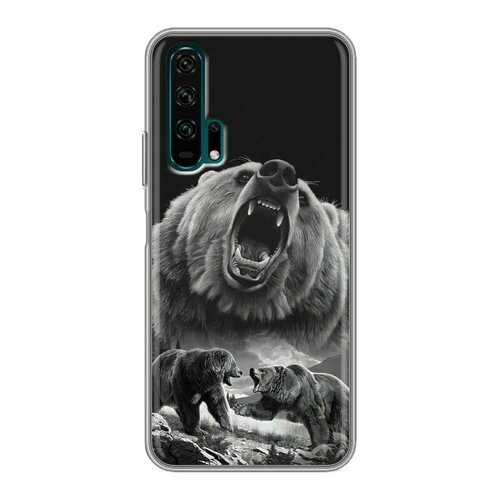 Дизайнерский силиконовый чехол для Huawei Honor 20 Pro Медведь силиконовый чехол давид на honor 20 pro