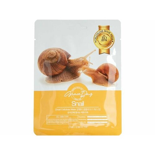 Тканевая маска для лица Grace Day Snail Cellulose Mask