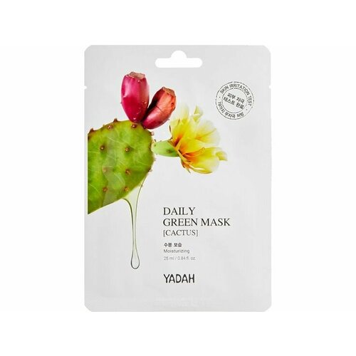 Увлажняющая маска на тканевой основе с экстрактом опунции Yadah DAILY GREEN MASK-CACTUS 490₽