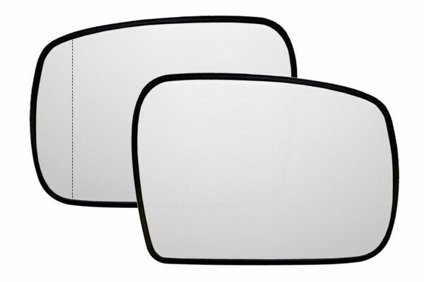 Комплект зеркальных элементов ВАЗ 2123 Нива Шевроле Chevrolet (ипрос С диагональными защёлками 60x60mm) с обогревом, левым асферическим и правым сферическим отражателями нейтрального тона.