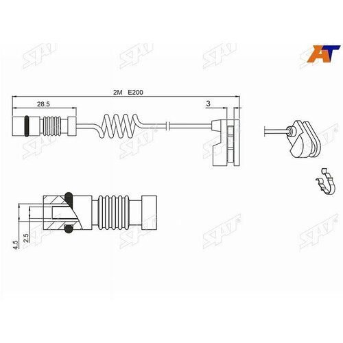 Датчик износа тормозных колодок перед зад MERCEDES SPRINTER 95-06 VITO 96-03