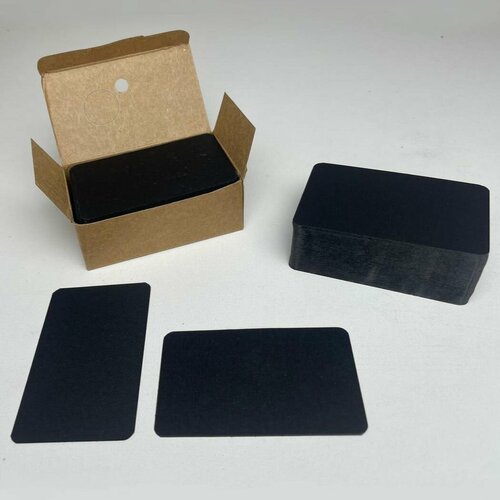 Карточки для записи иностранных слов (200 шт. : 8,7х5,2 см) , Черные