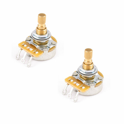Набор из 2-х потенциометров для бас-гитар типа Precision Bass CTS USA standart 250К резьбовая часть 10мм 2984₽