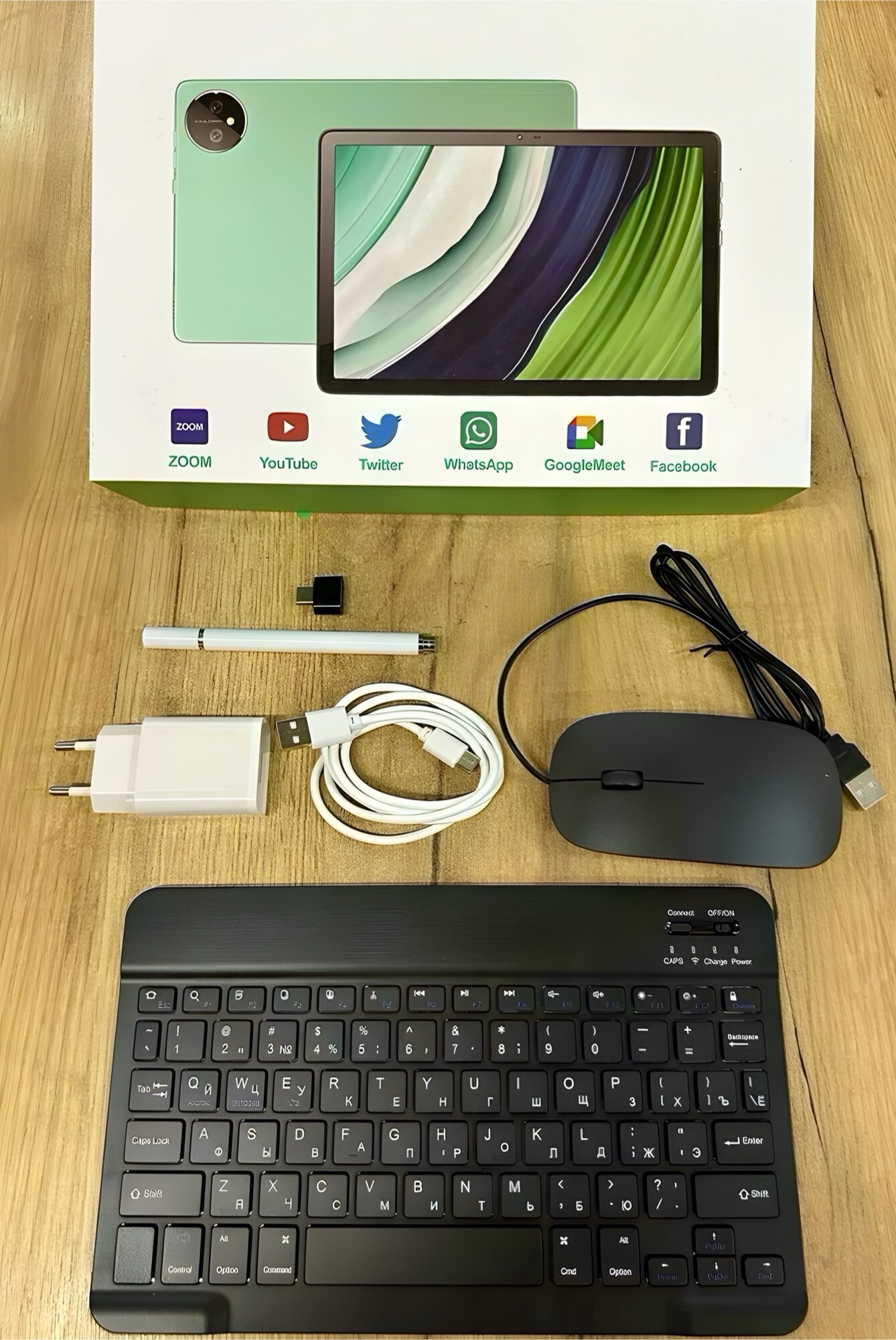 Мощный планшет с клавиатурой, чехлом 8/512GB, 10.1" Android 12 — фото 1