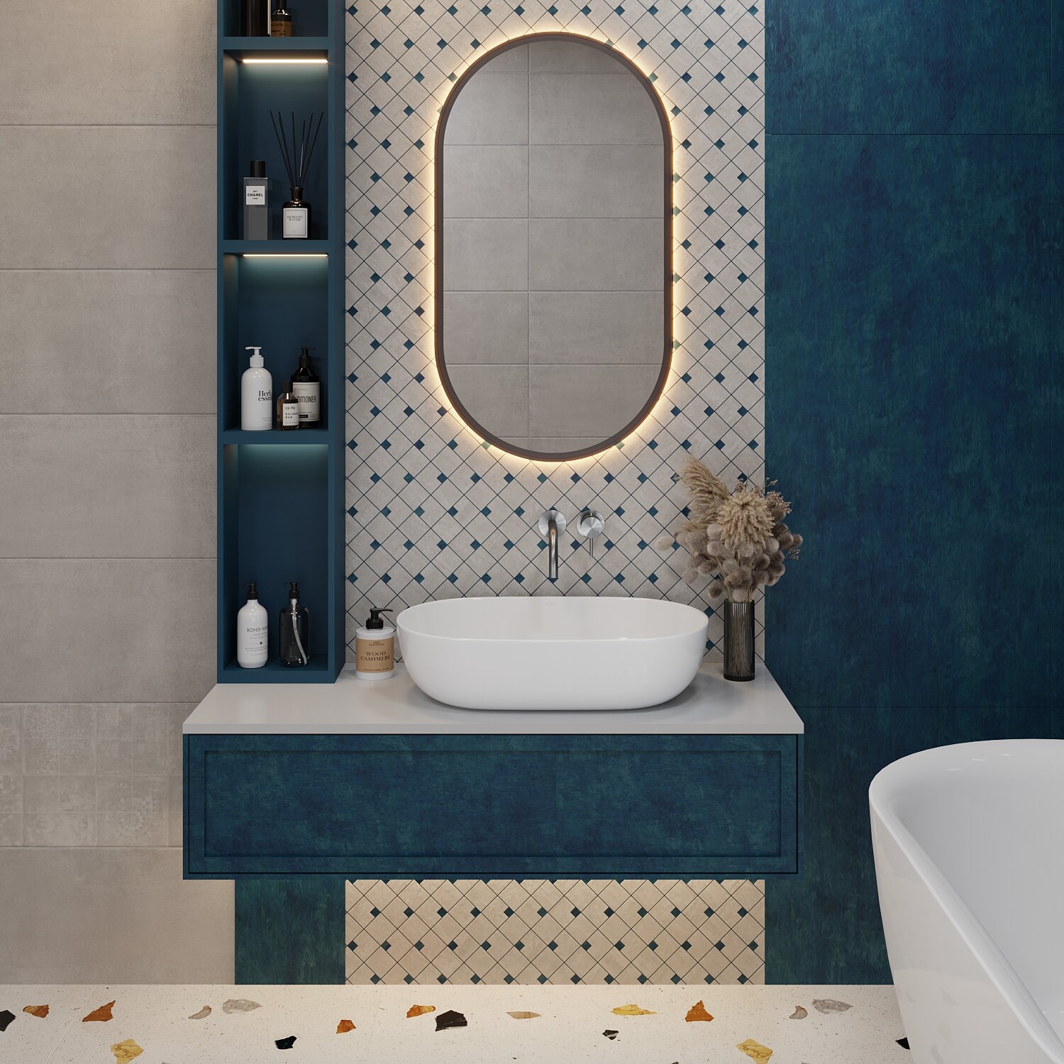 Накладная раковина для ванной комнаты Wellsee Chic Riviera белая - фото №8