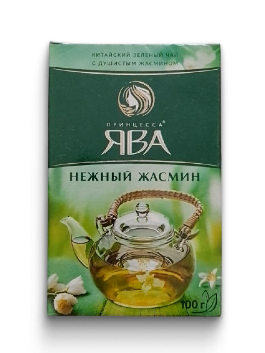 Зеленый чай листовой с жасмином, 100 г