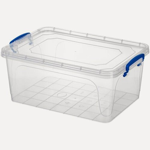 Изображение товара Контейнер EL Casa 13 л 41*28*17,5см "Фреш бокс" с синими ручками (640113)