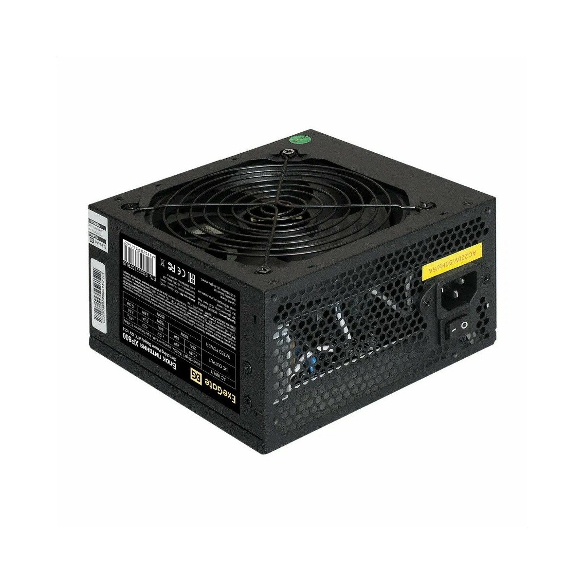 Блок питания для пк 800W ExeGate XP800 (ATX 12cm fan 24pin 2x(4+4)pin 2xPCI-E 5xSATA 3xIDE black) (EX292167RUS)