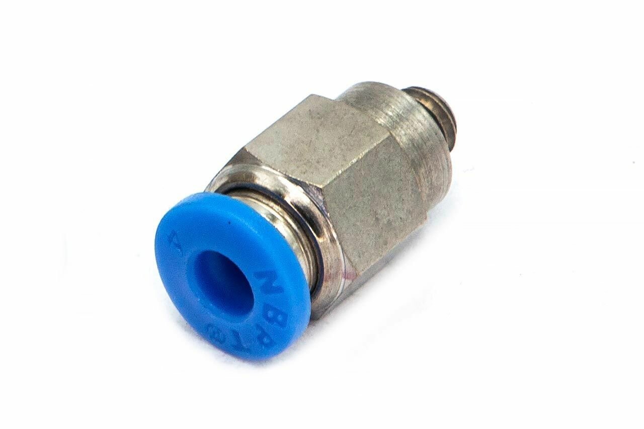 Пневмофитинг цанговый прямой с наружной резьбой PC 4-М5х0.8