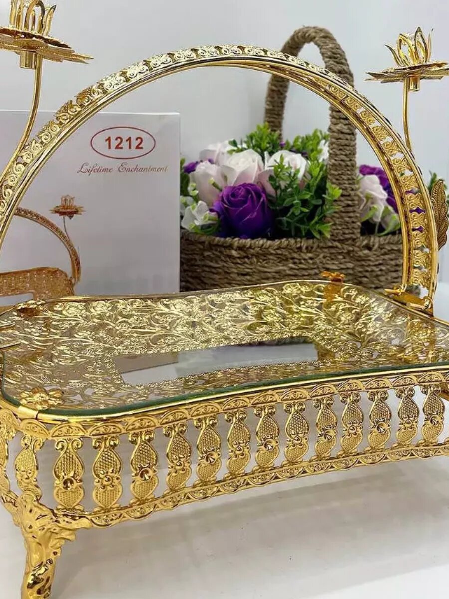 Богема ваза, 1 яруса посуды для сервировки сладостей, мясное ассорти и фруктов