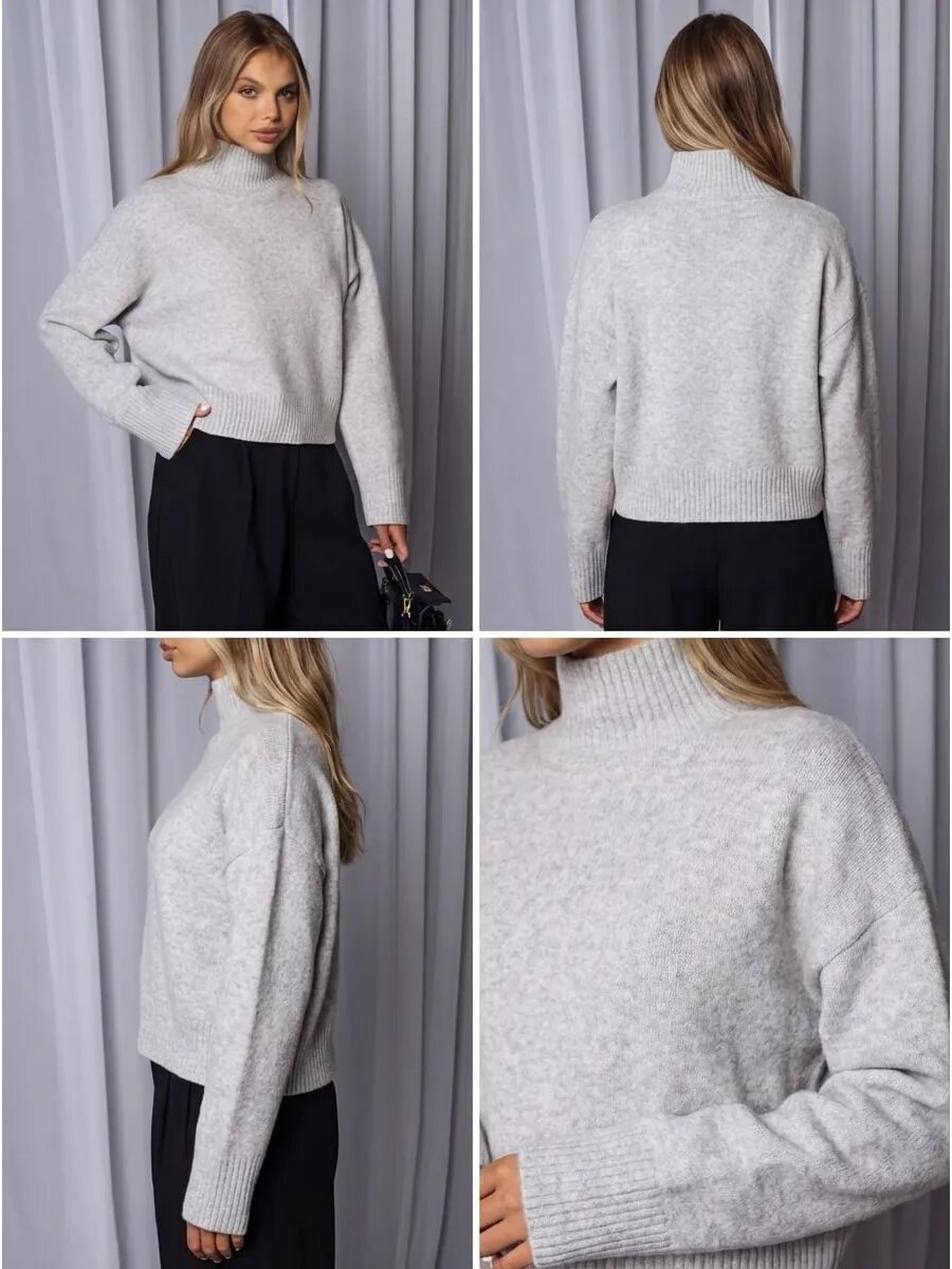 Свитер размер 44-48, , серый/светло-серый — фото 1