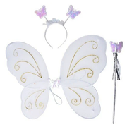 Крылья феи, бабочки, с палочкой и ободком, цветБелый