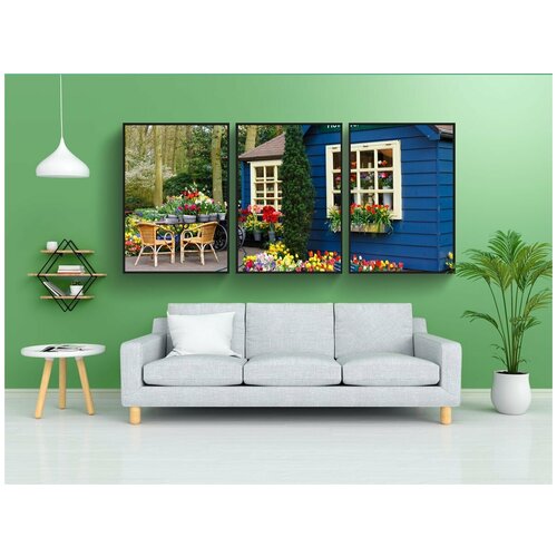 фото Набор модулных постеров для интерьера "договоренность, красивая, цветущий" 60x90 см. в тубусе, без рамки lotsprints