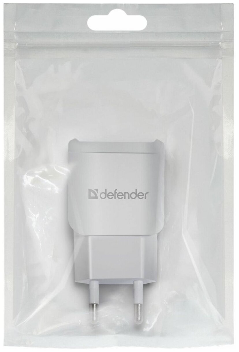 Зарядное устройство сетевое на 2xUSB, DefenderEPA-13 белый, 5V/2.1А, пакет - фотография № 15