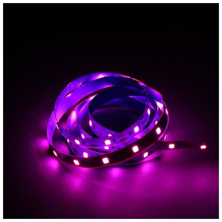 Фитолента светодиодная Luazon, 5 В, SMD5050, 1 м, IP20, 6.2 Вт, 60 LED/м, USB, мультиспектр. - фотография № 8