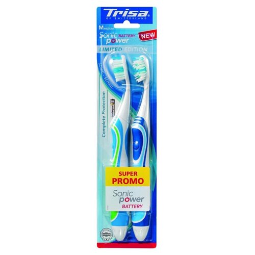 Зубная электрощетка Trisa Sonicpower Battery 666700 2шт Blue-Green 251600₽