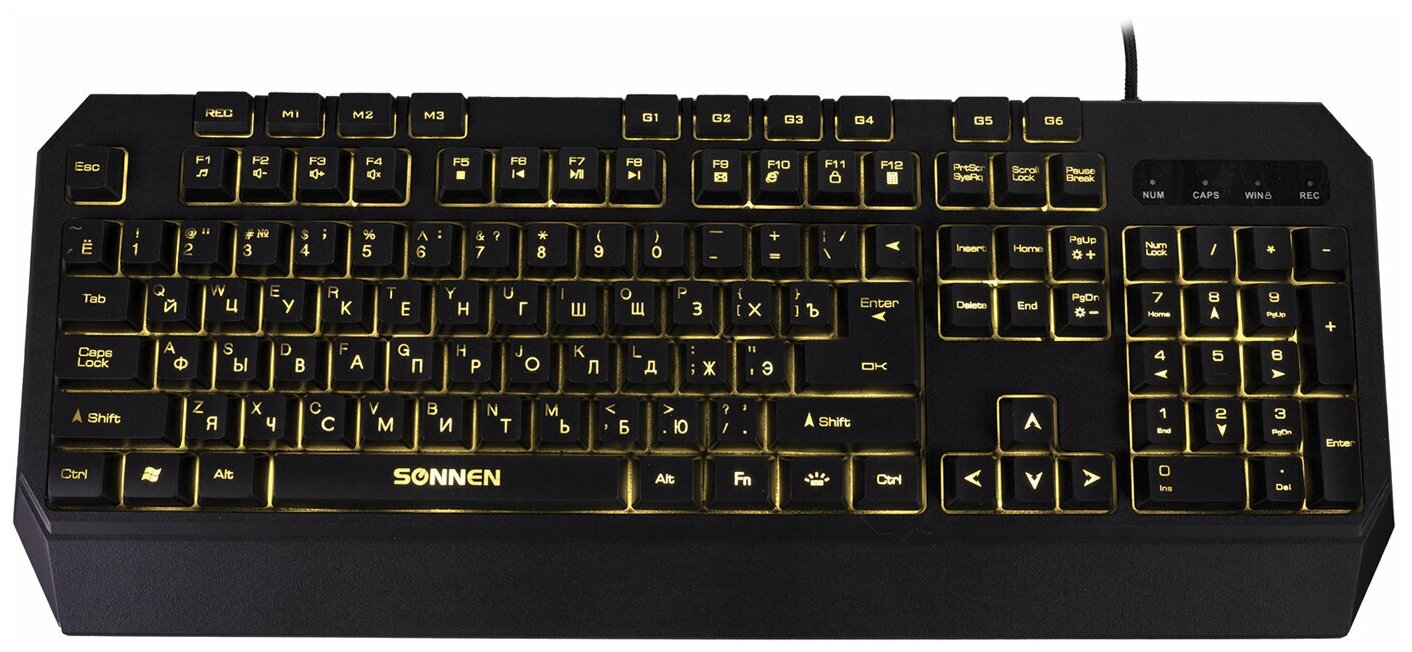 Клавиатура SONNEN SONNEN 512651 USB, 107 клавиш, черная - фото №20