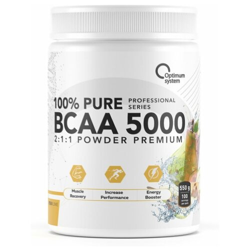 optimum system bcaa 5000 powder груша 200 грамм груша Аминокислоты / Optimum system / BCAA 5000 Powder / 550 gr / груша