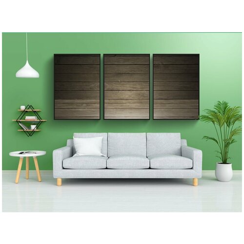 фото Набор модулных постеров для интерьера "деревянный пол, древесина, доска" 60x90 см. в тубусе, без рамки lotsprints